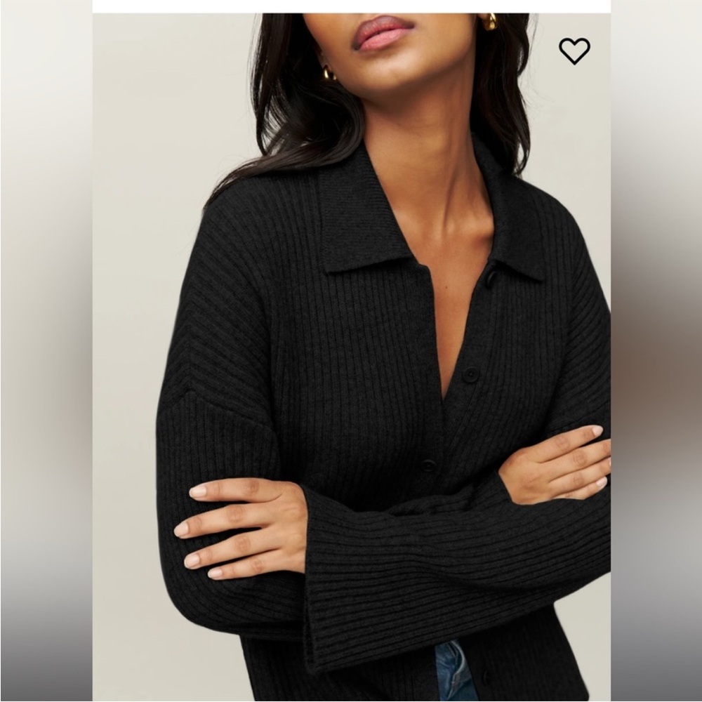 Reformation Fantino Cashmere Cardigan Sweater